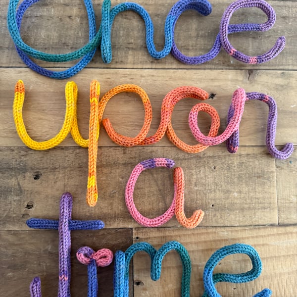 Once upon a time. Handmade wired wall sign