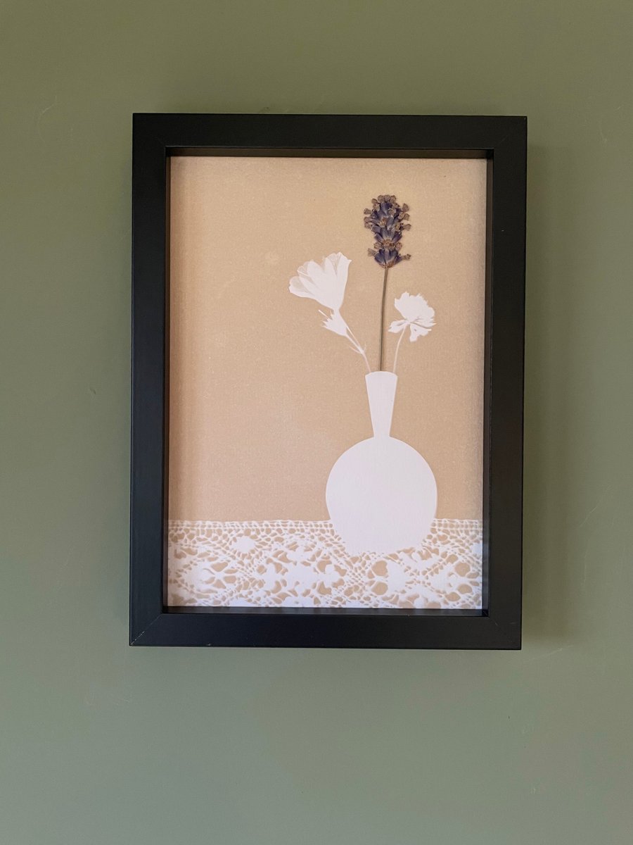 Still Life Neutral with Pressed Flower 1