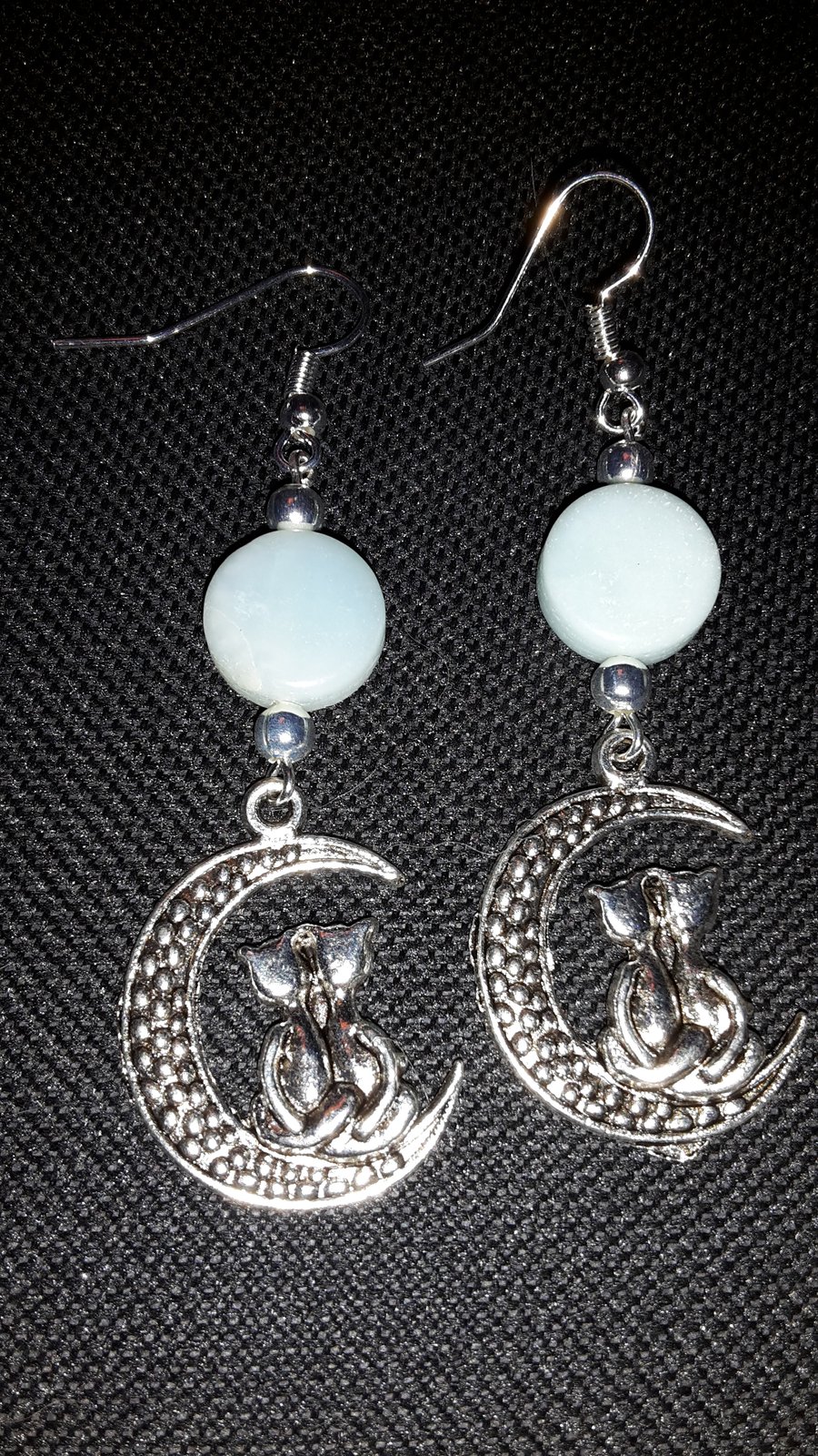 Cat moon earrings