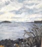 Sea view from Crammond Beach small original painting  - Image 2