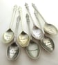 Grumpy old man spoon, one handstamped apostle coffeespoon, choice of wording