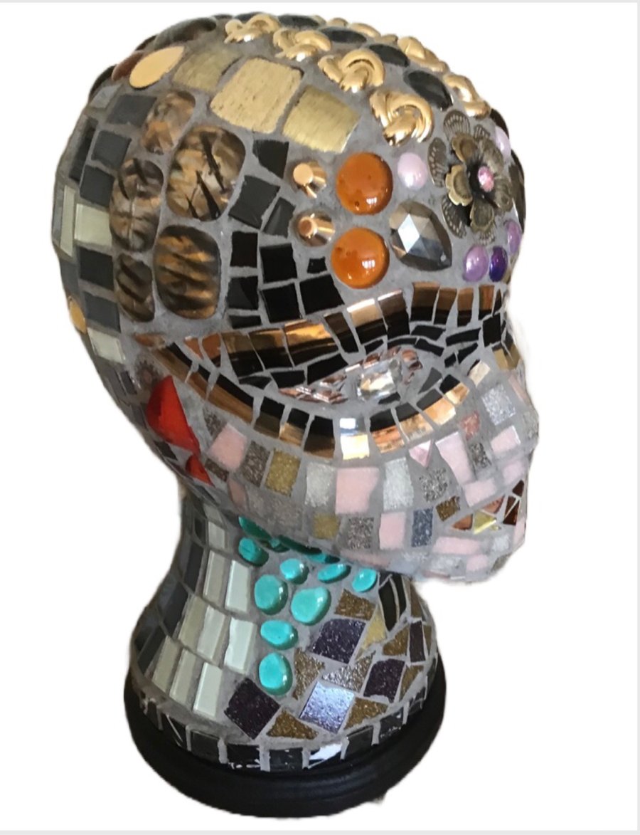 Female mosaic head