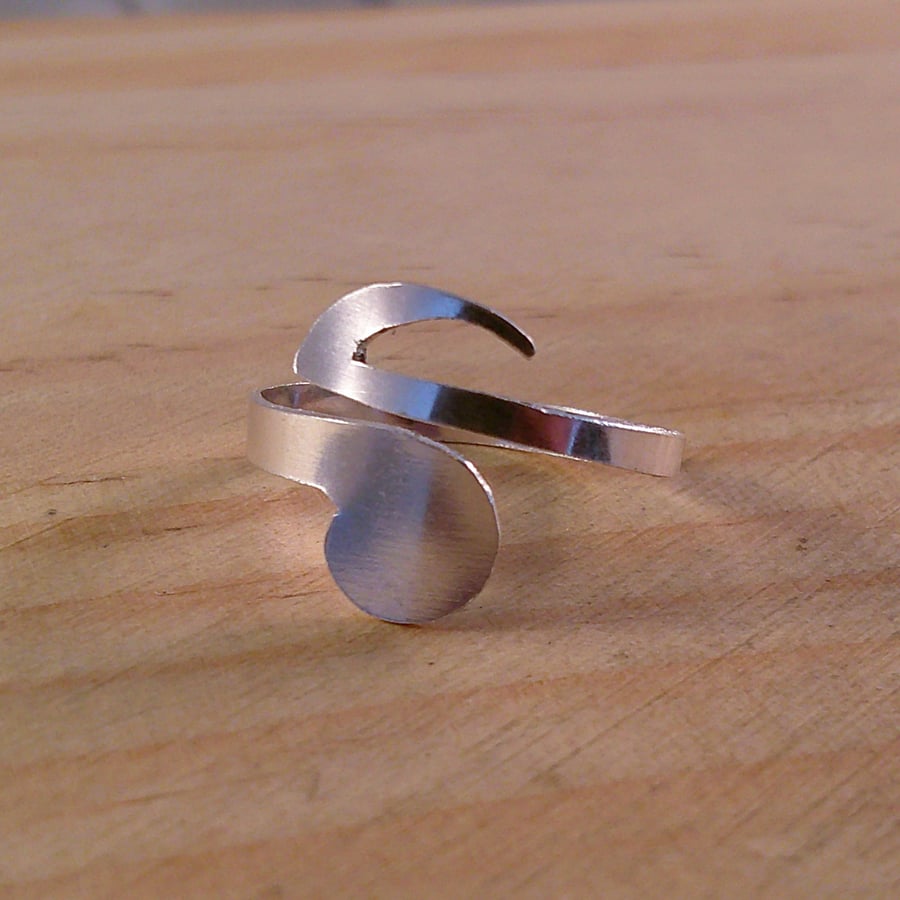 Sterling Silver Musical Note Adjustable Ring (SKU060525)