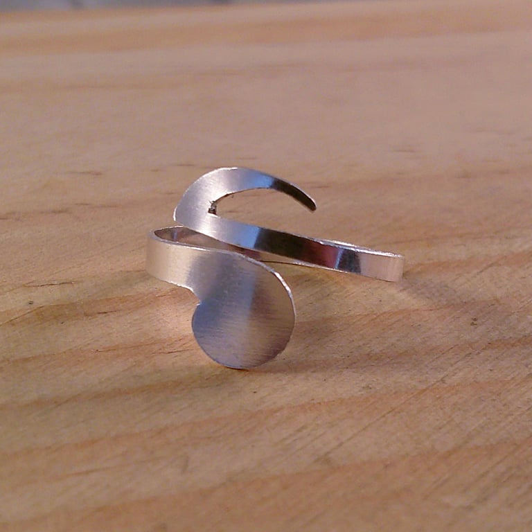 Sterling Silver Musical Note Adjustable Ring (SKU060525)