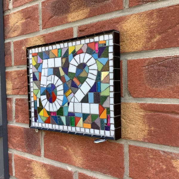 Radiant Rainbow Mosaic House Numbers: Your Home’s Colorful Signature