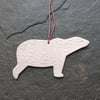 Scandi Porcelain polar bear, white, Christmas decoration The Porcelain Menagerie