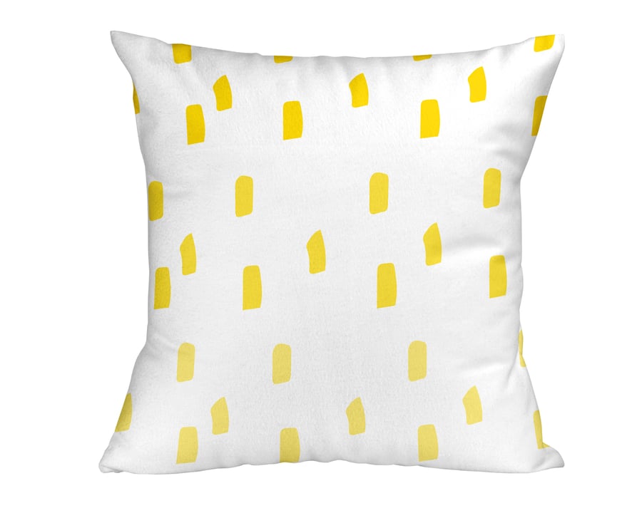 Yellow Ombre Dots Cushion