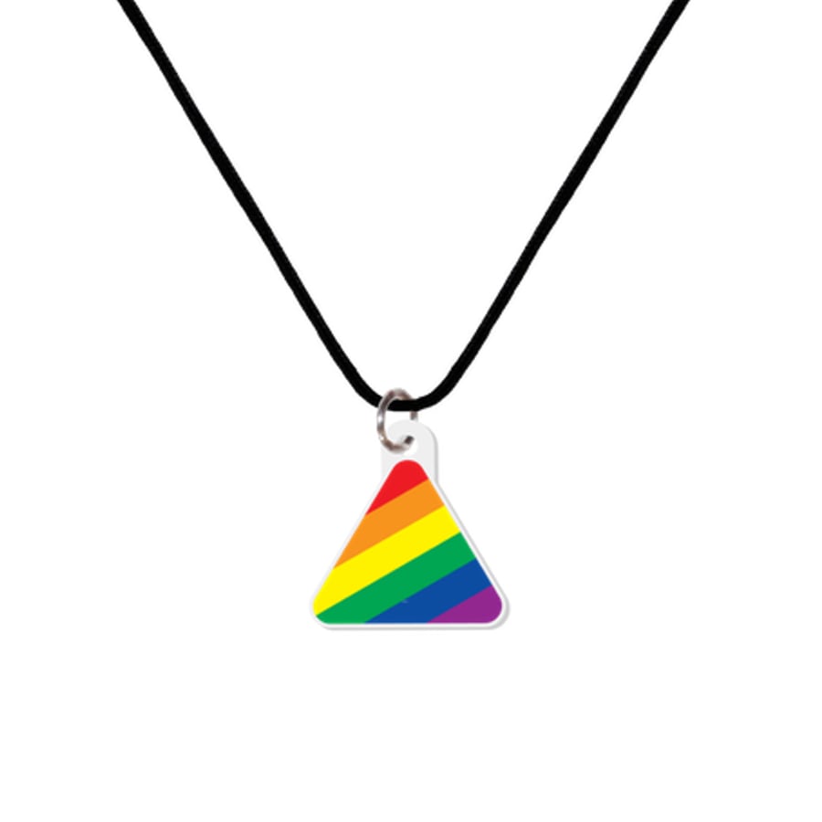 LGBT Rainbow Pride Acrylic Triangle Necklace