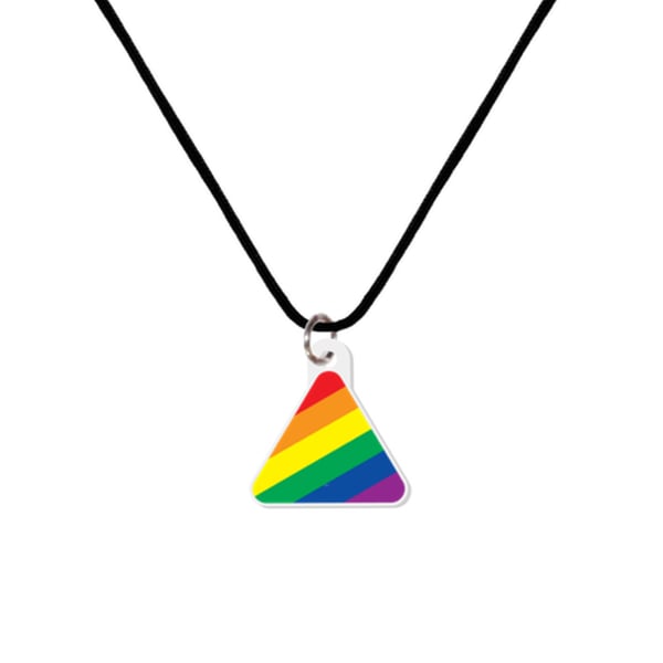LGBT Rainbow Pride Acrylic Triangle Necklace