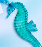 Fused Glass Seahorse-Turquoise-Teal
