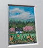 Daffodil Cottage - Original miniature. A5 Mounted - Image 2