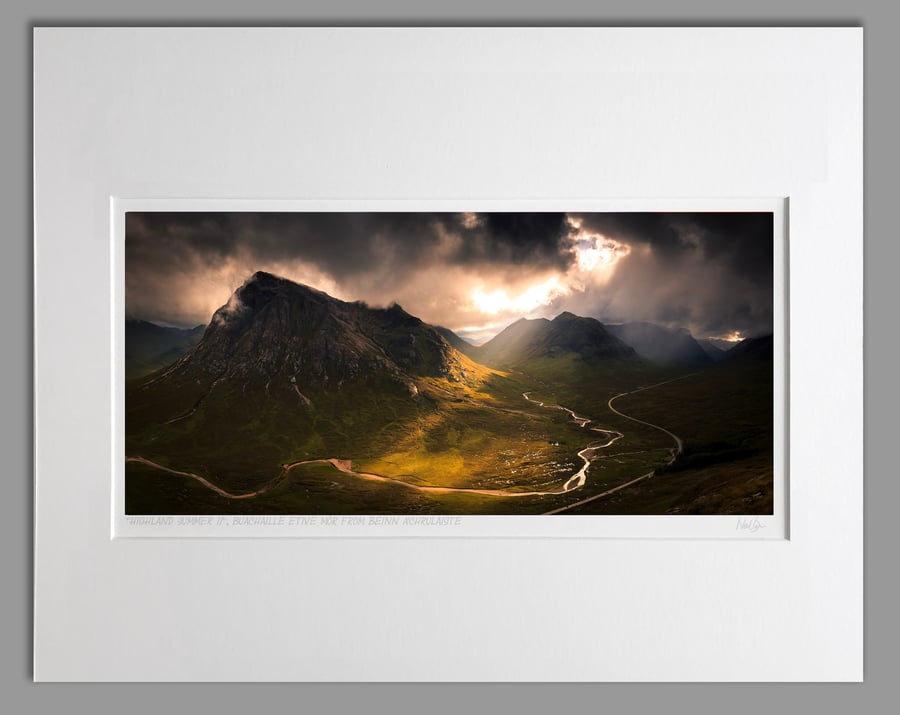 Glen Coe Highlands Buachaille Etive Mor Scotland - A3 (50x40cm) Unframed Print