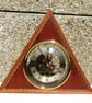 Triangular Skeleton Clock with Quartz Movement - Handmade - Image 1