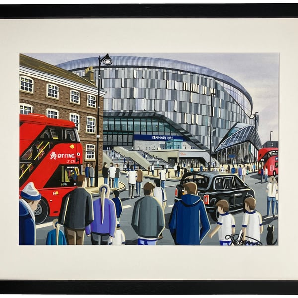 Tottenham. London. Framed Football Stadium Art Print 20" x 16" Frame Size