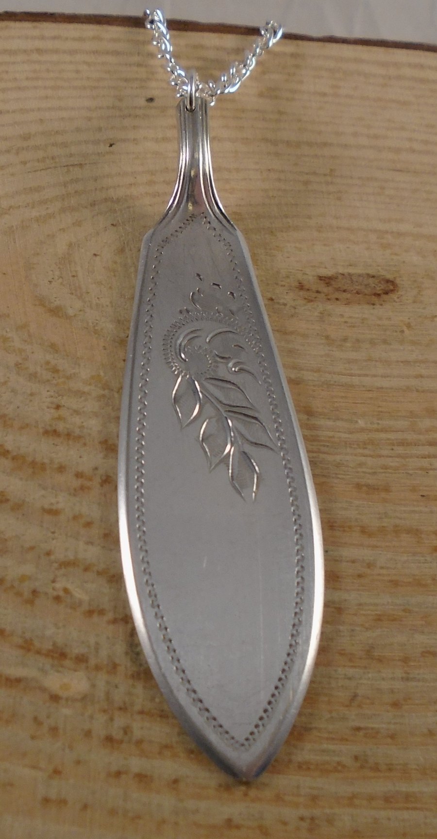Upcycled Silver Plated Butter Knife Necklace SPN042102