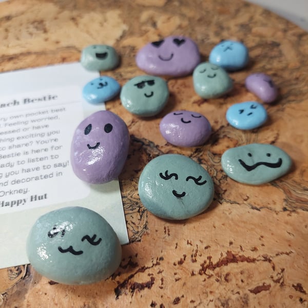 Beach besties - painted pebble friends 