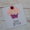Handmade Crocheted Cupcake Birthday Card