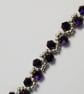 Purple Shine Crystal Bracelet - Miyuki Beads, Handmade Jewellery