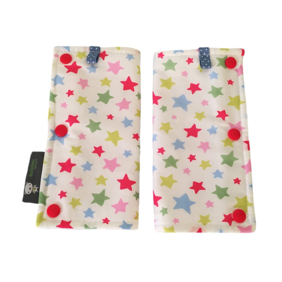 TEETHING PADS Strap Covers for ERGO Baby Carrier in Cath Kidston Multi Stars