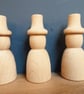  Rounded  body 7cm peg dolls Man and Lady beechwood  EN71 1-2-3 certified - Image 5