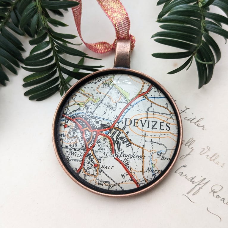 Personalized Christmas Tree Decor with Custom Map Location, New Family Decor