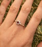 Sterling Silver Garnet ring - UK Size P - Image 4