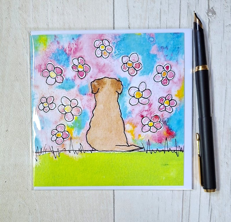 Border Terrier card. Printed card. Border Terrier lover. Dog lover card. Printed