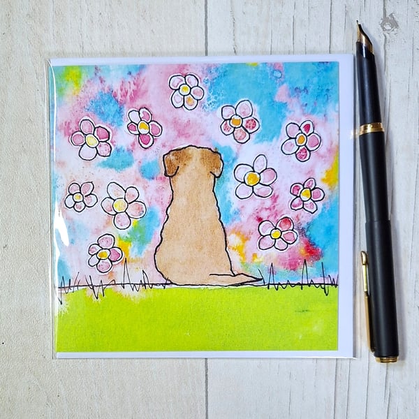 Border Terrier card. Printed card. Border Terrier lover. Dog lover card. Printed