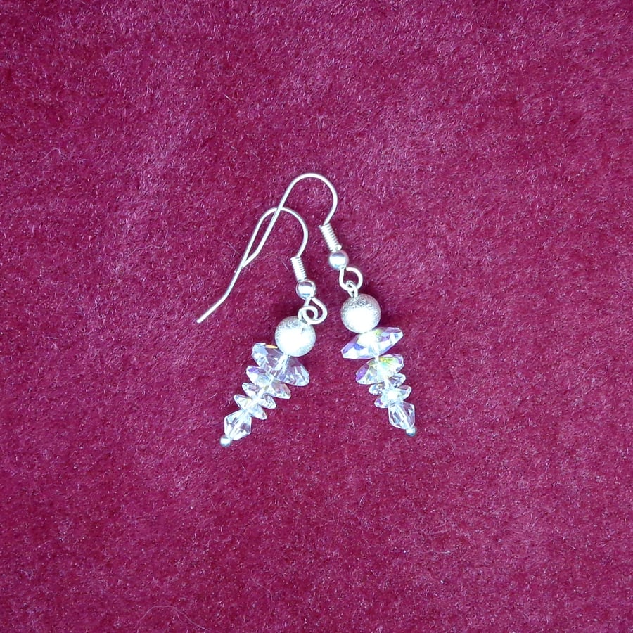 Icicle crystal earrings