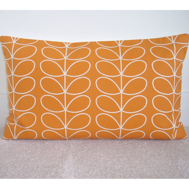 Tempur Travel Pillow Cover Orange Stem Leaf 1970s 16"x10" 16x10 70s Retro Style