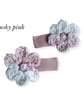 Crochet floral hair clips (pack of 2) Dusky Pink