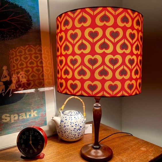 Crimson Lampshade - Mid Century Design