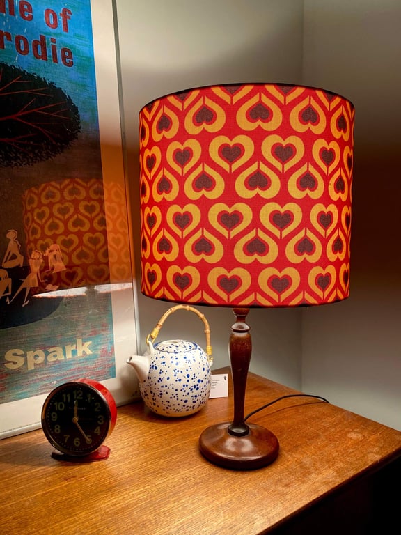 Crimson Lampshade - Mid Century Design