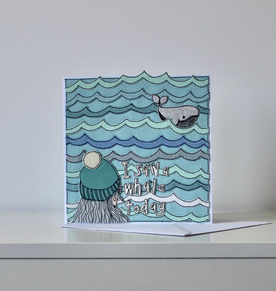 'I Saw a Whale Today' - Handmade Card