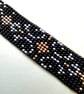 Handmade seed bead bracelet in black and silver - Image 4