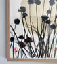 Garden painting, Chives, Original art, handmade paper, signed  - Image 6