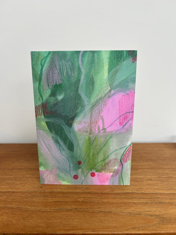 Peace and Love Christmas Card