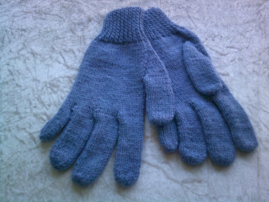 Large Airforce Blue Adult Gloves