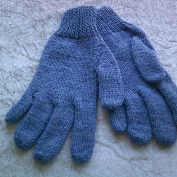 Large Airforce Blue Adult Gloves