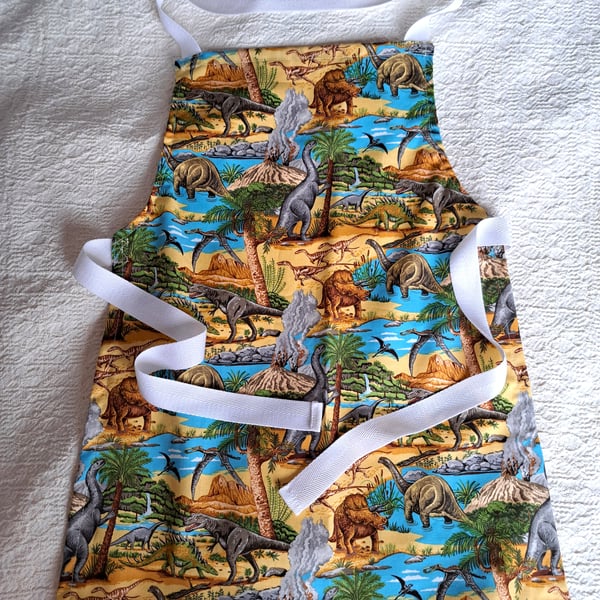 Dinosaur, apron, age 6-10 years