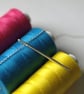 Sewing Needle Pendant Necklace - Sterling Silver