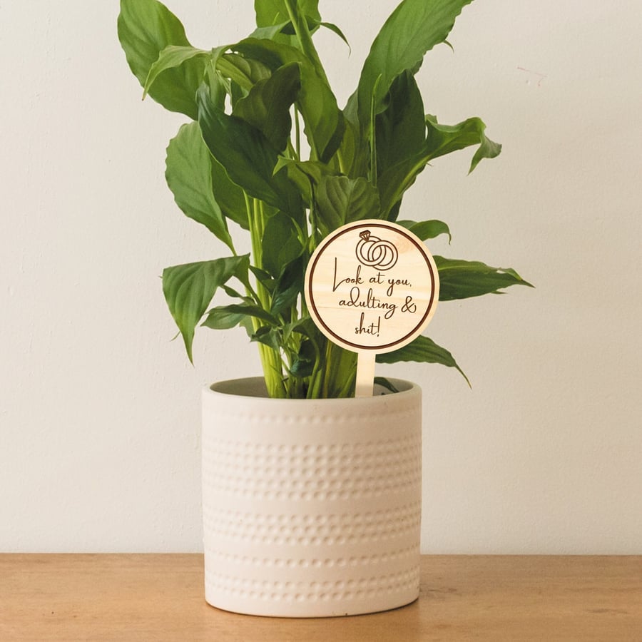 Look At You Adulting Funny Personalised Plant Gift For Special Mile Stone Life