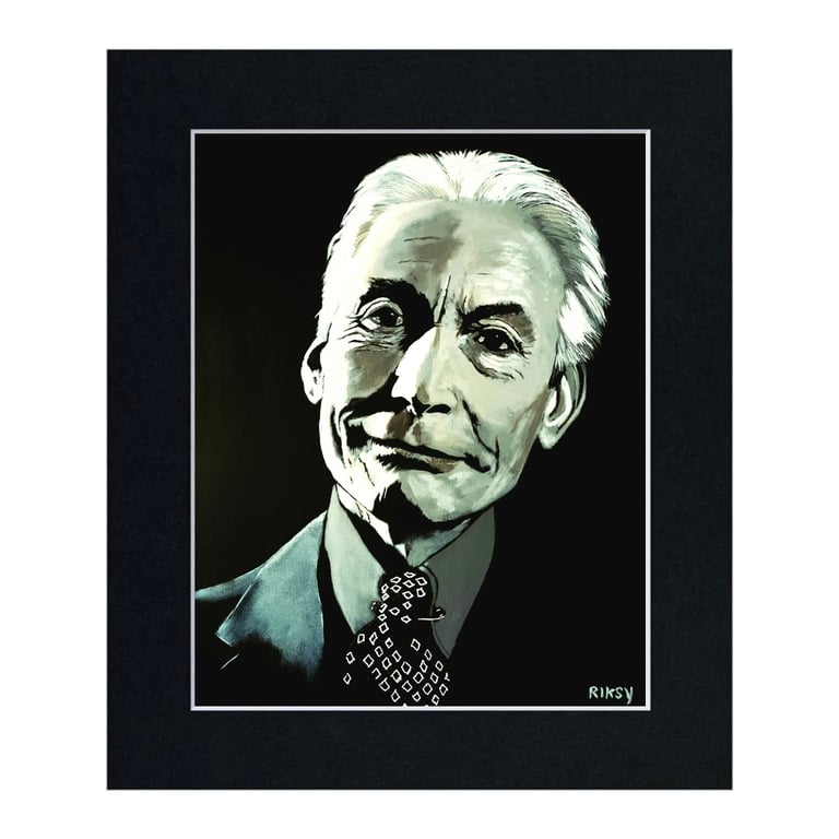 CHARLIE WATTS  - Art Print with Mount