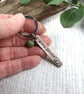 Bag Charm, Copper with Sterling Silver infinity Knot and Jade Gemstone - Image 2