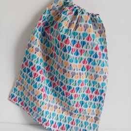 P.E bag, toy storage bag, back to school, drawstring bag, hot air balloons