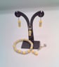 Yellow Faceted Beads and Silver Snowflake Spacers Necklace Bracelet and Earrings - Image 10