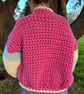 Handmade Crochet Chunky Cardigan with Balloon Sleeves Large - Image 6
