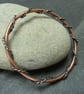 Copper twist bangle, Solid copper bracelet, 7th anniversary gift, Unisex - Image 1
