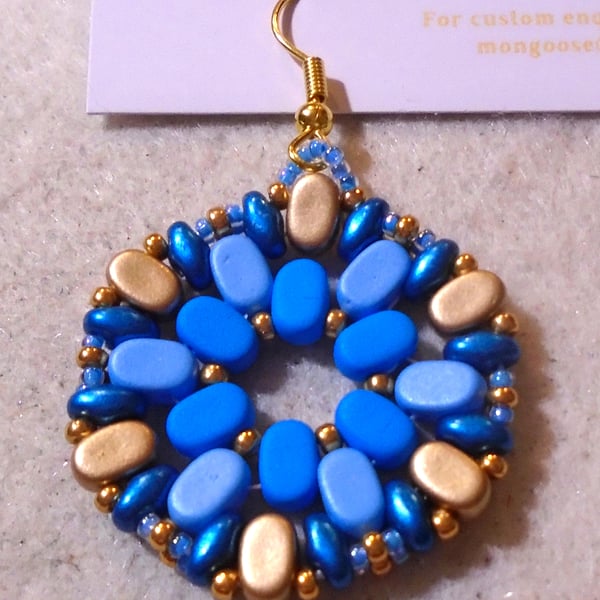 Hexagonal bead earrings (customisable)