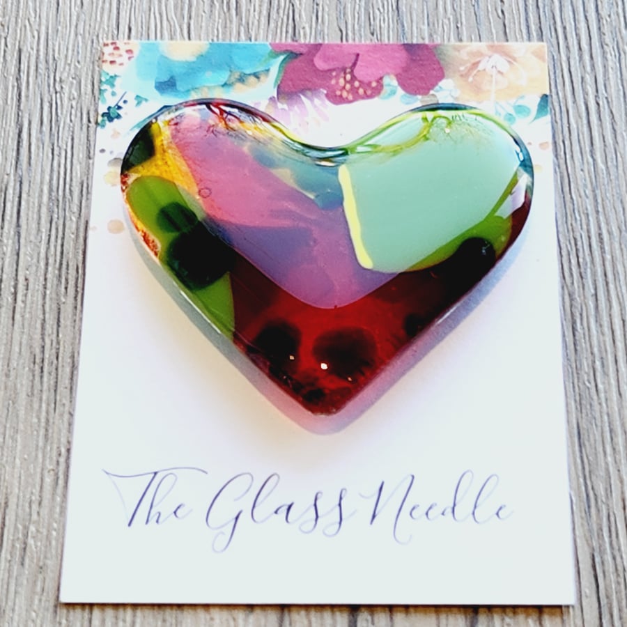 Fused Glass 'Heart To Hold'